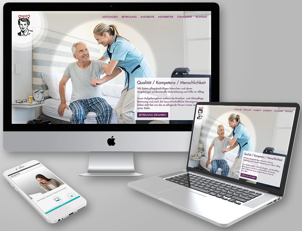 Homepages für Pflegedienste erstellen - Background